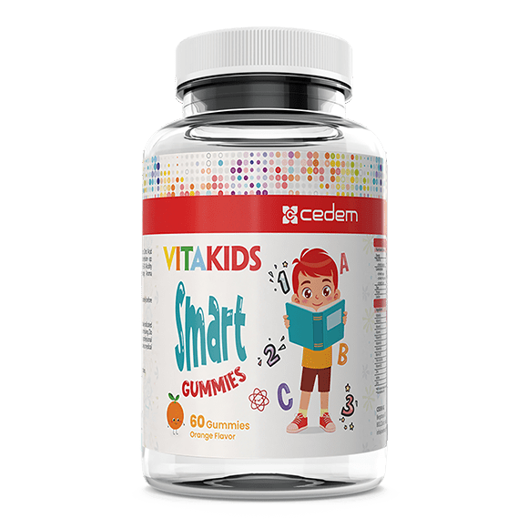 VITAKIDS Smart gummies for children’s brain health, memory, and concentration with DHA and essential vitamins, 60 gummies – Cedem